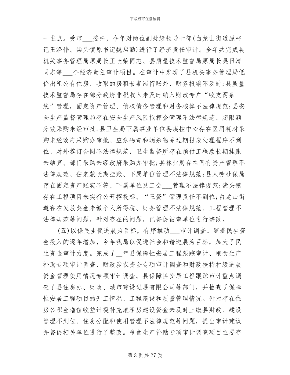 2024年投资审计的工作总结_第3页