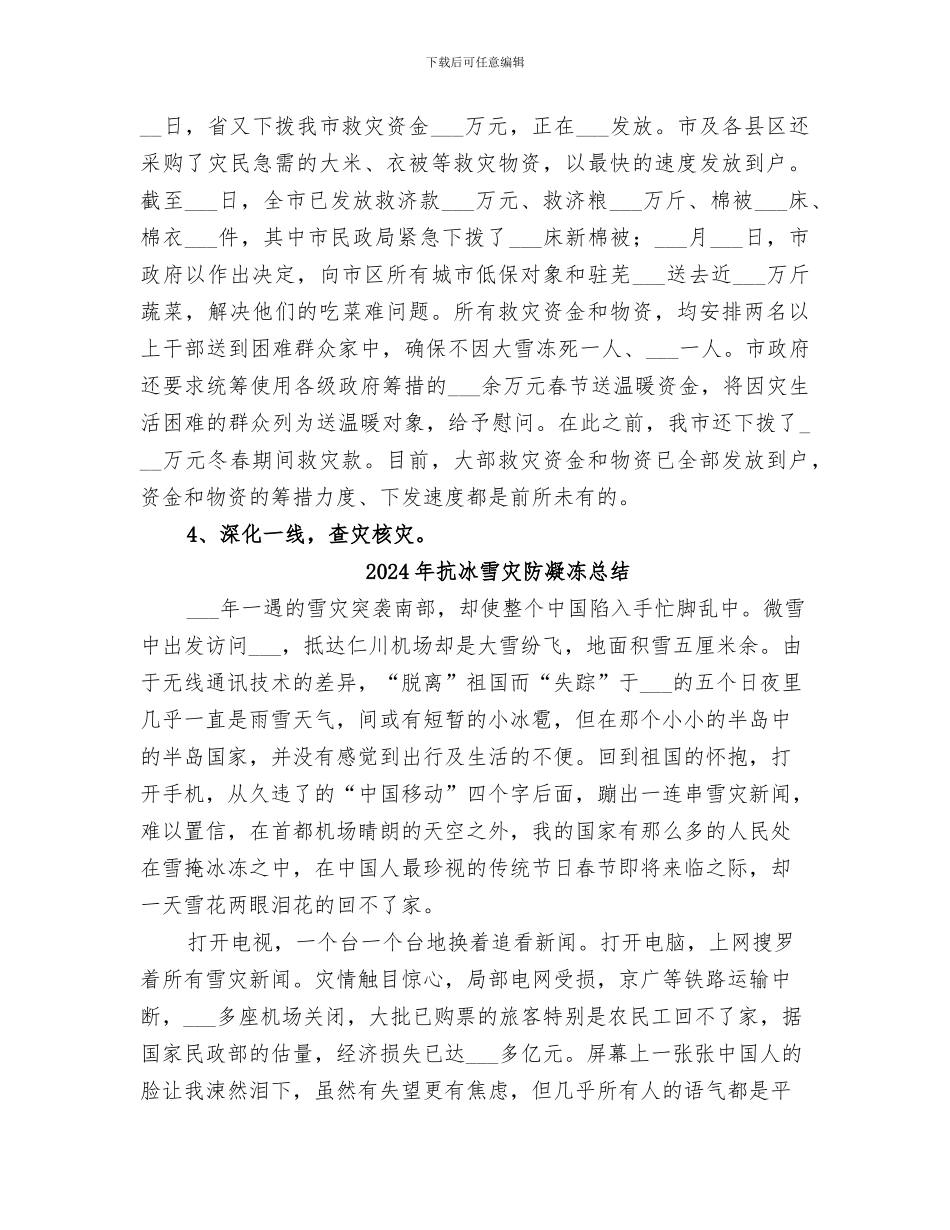 2024年抗冰救灾工作总结范本_第3页