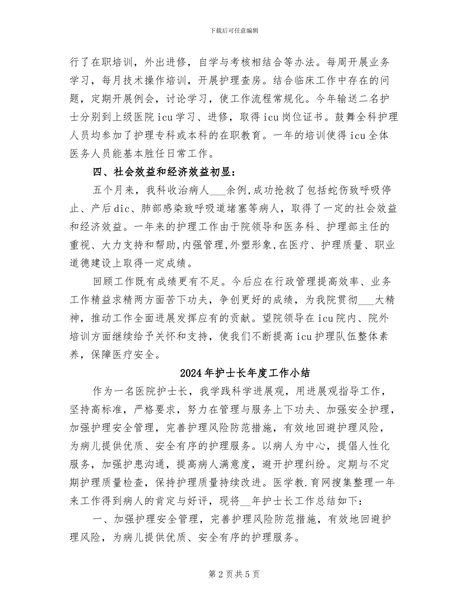 2024年护士长年度个人总结_第2页