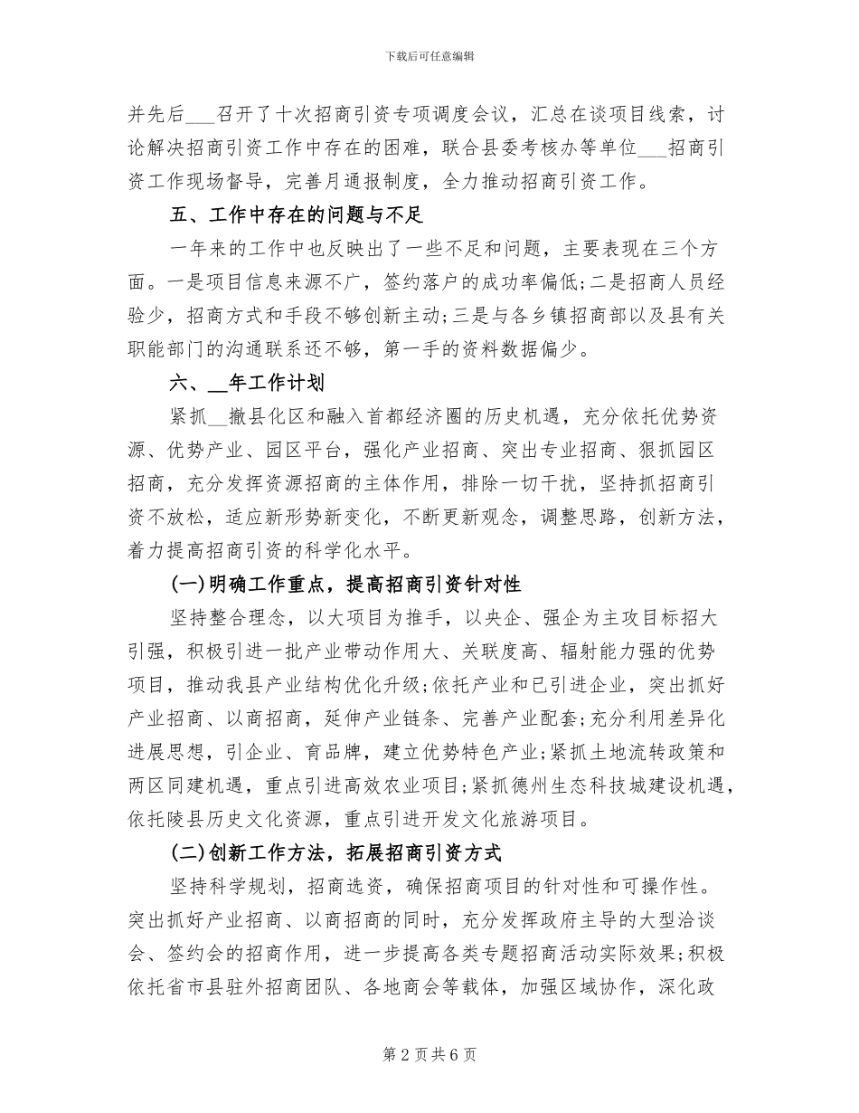2024年招商引资年度工作总结一_第2页