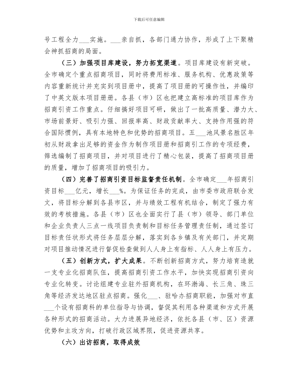2024年招商引资年终标准工作总结_第3页
