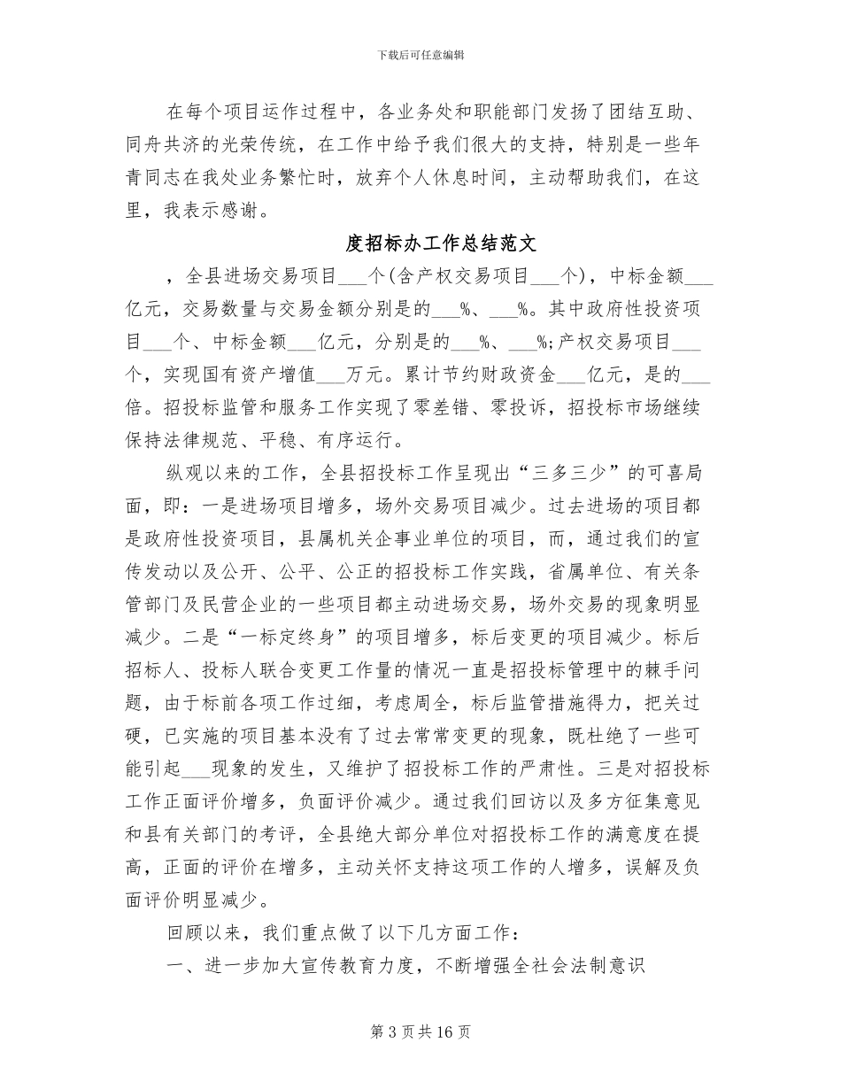2024年招标办工作总结_第3页