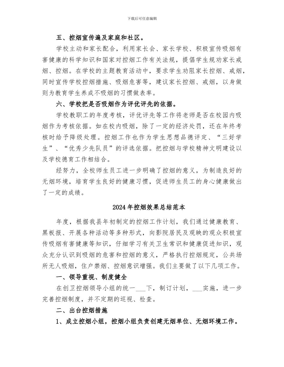 2024年控烟效果总结范文_第2页