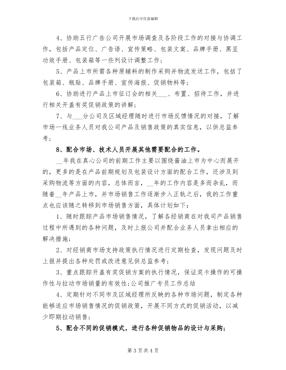 2024年推广专员工作总结范文_第3页