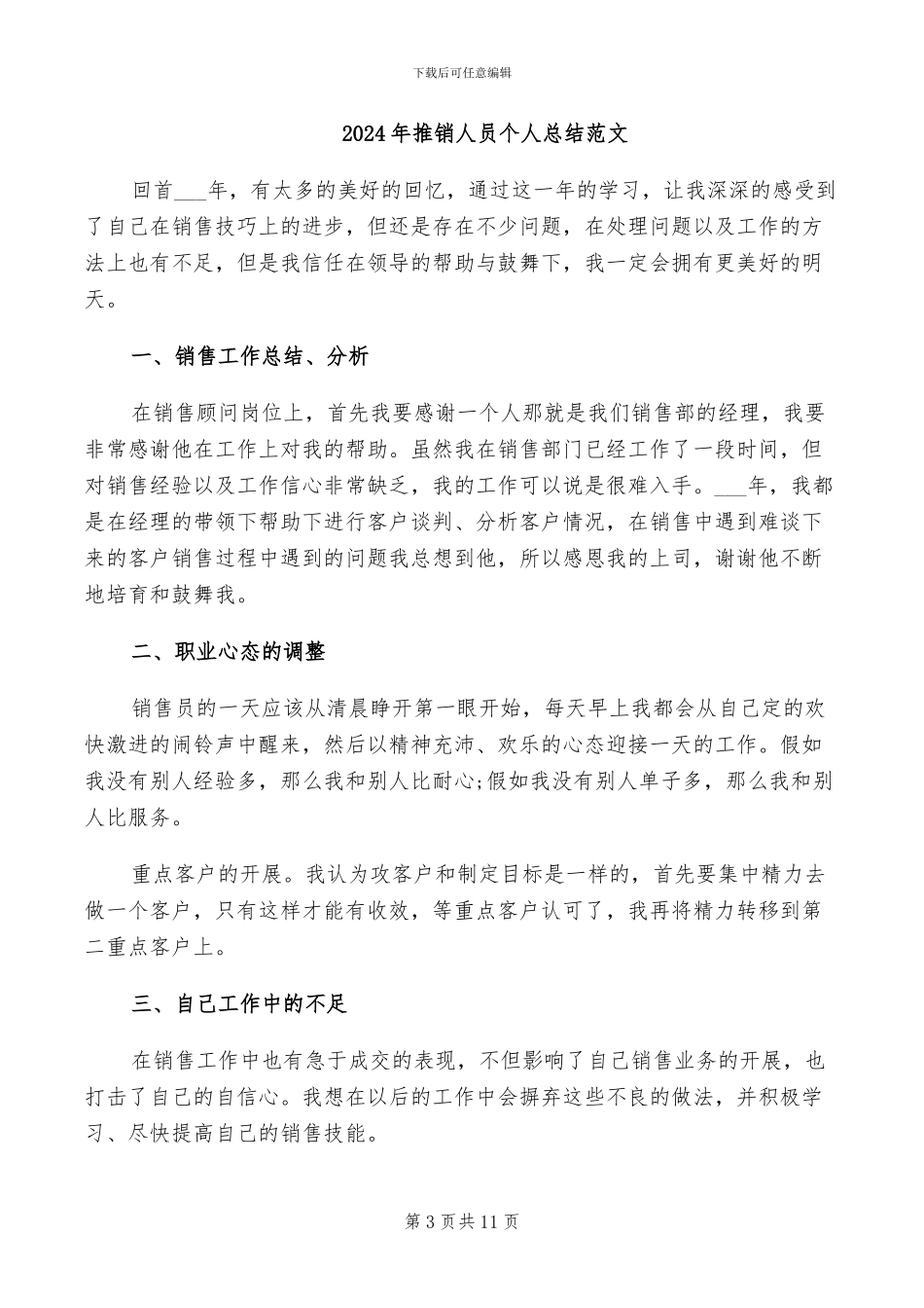 2024年推销个人工作总结_第3页