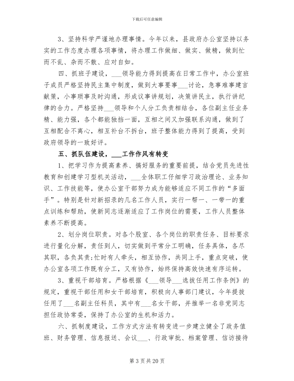 2024年政府办公室工作总结_第3页