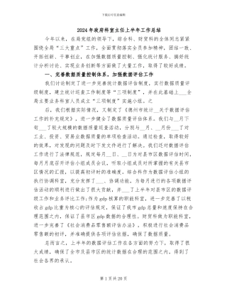 2024年政府科室主任上半年工作总结