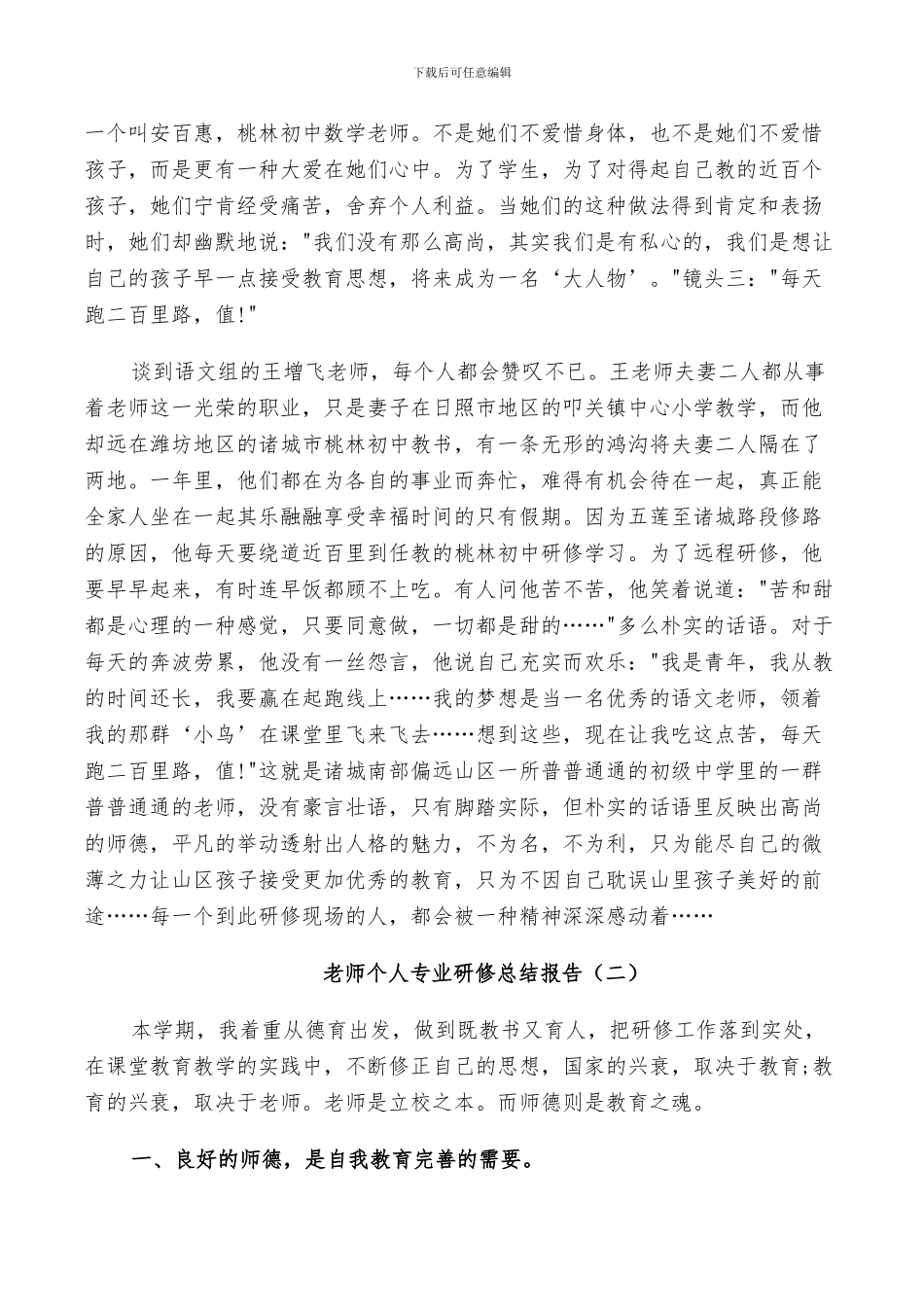 2024年教师个人专业研修季度总结_第2页