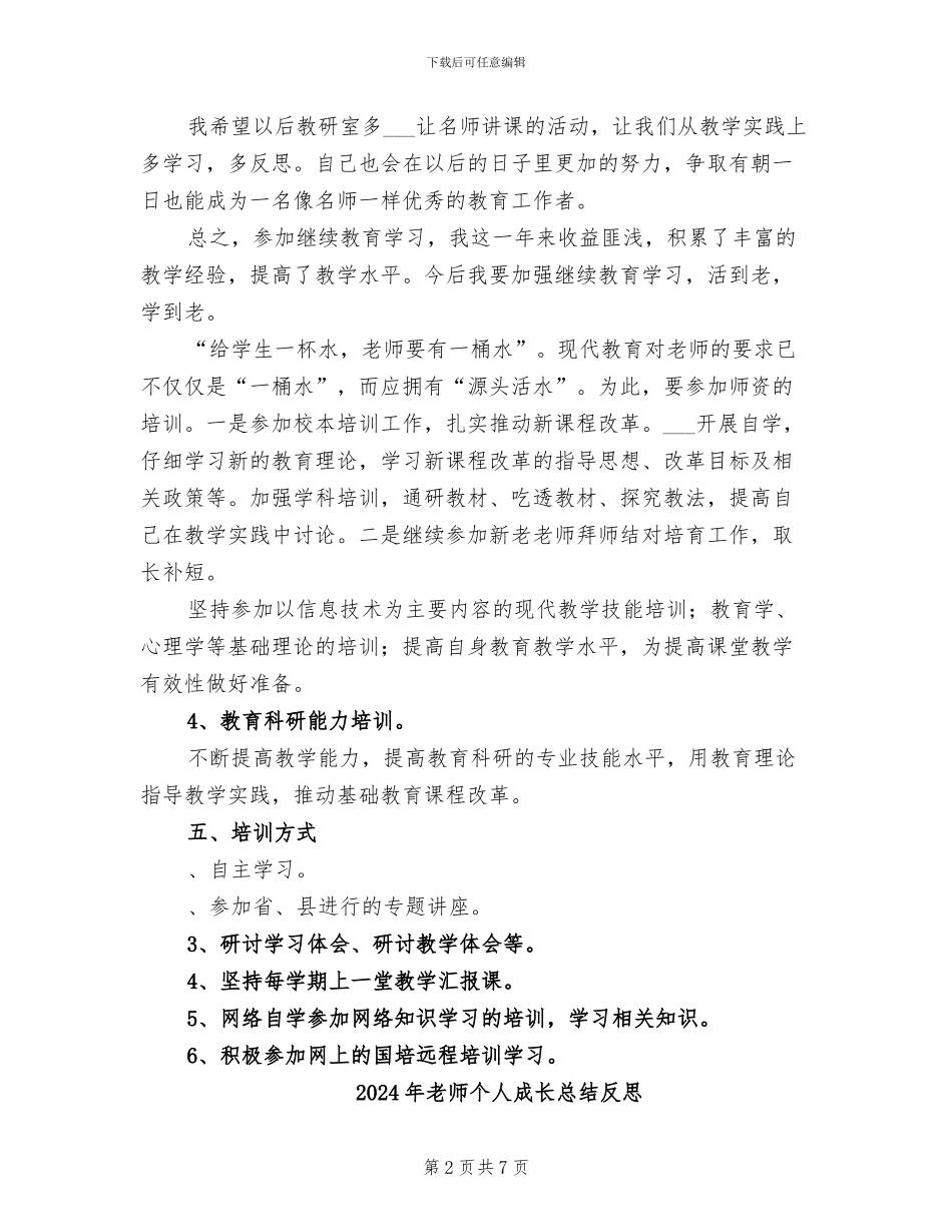 2024年教师个人成长总结B_第2页
