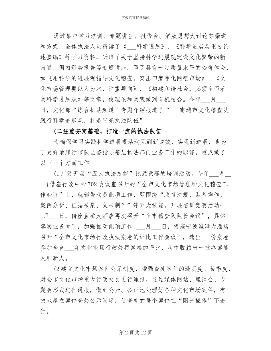 2024年文化市场行政执法的工作总结_第2页