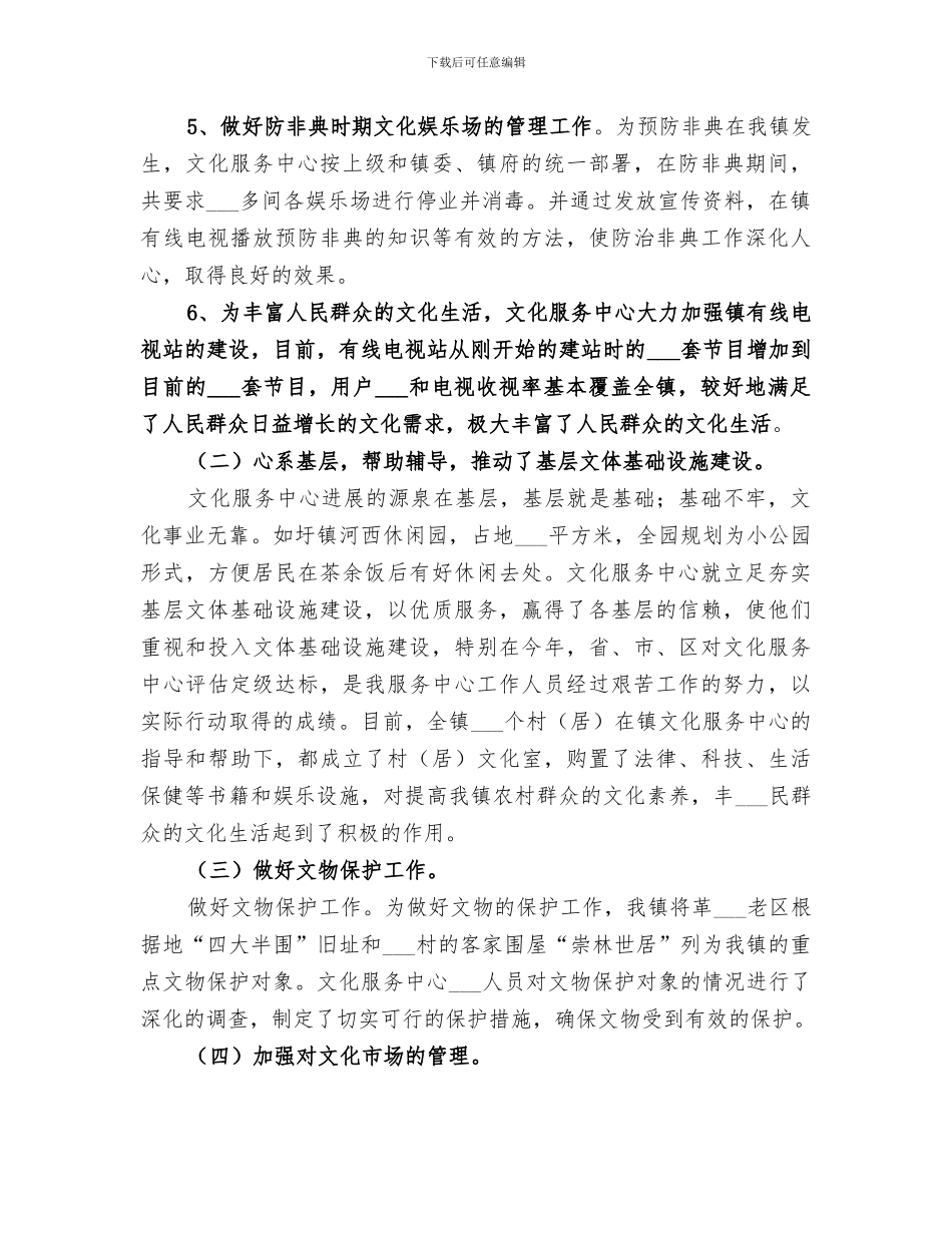 2024年文化服务中心总结_第2页