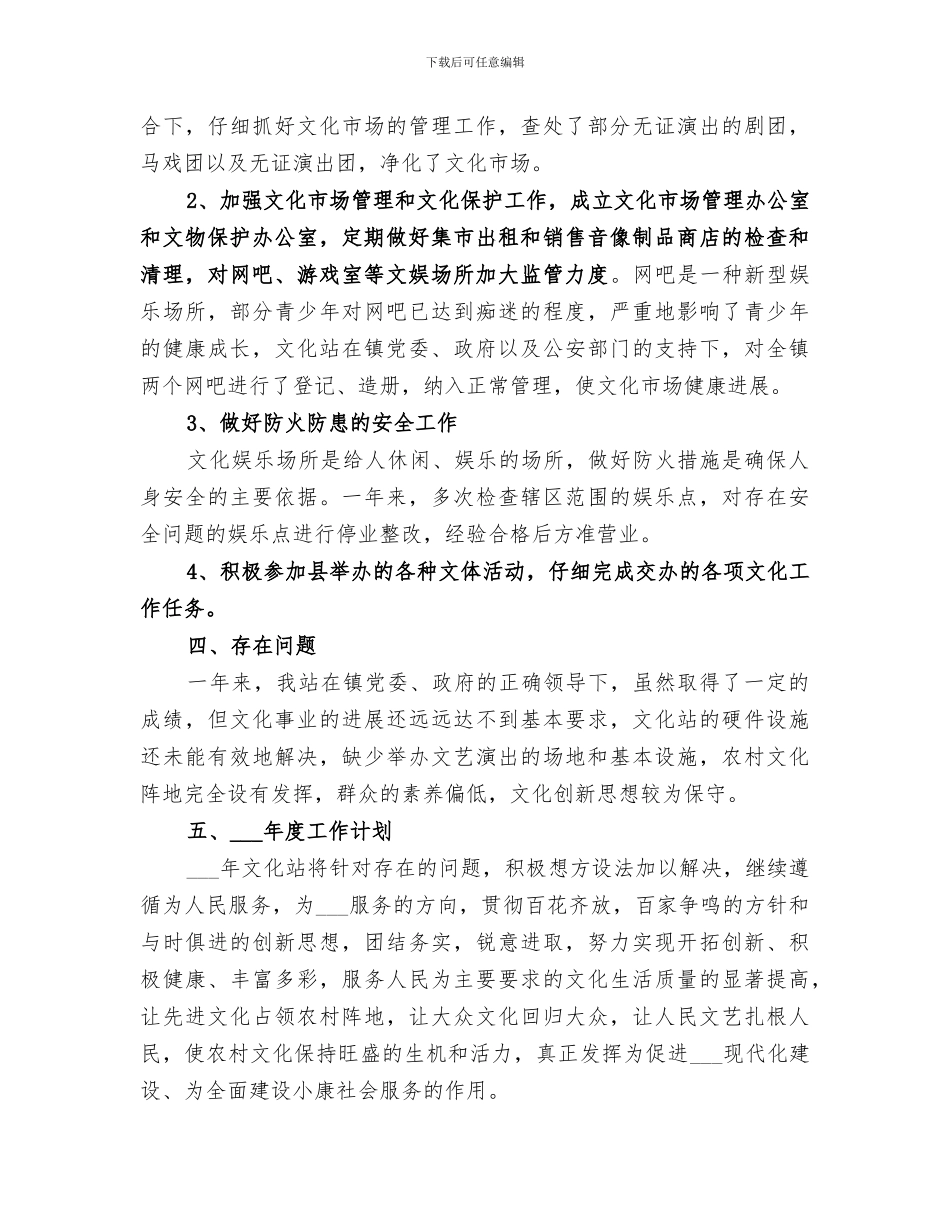 2024年文化站长工作总结_第3页