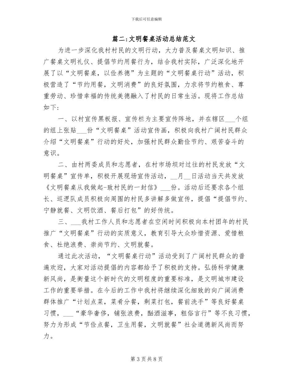 2024年文明餐桌校园活动总结_第3页