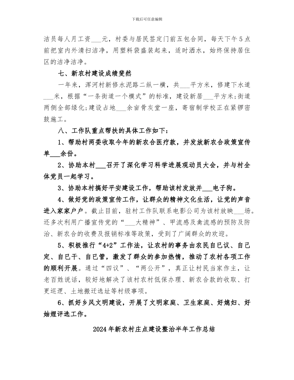 2024年新农村年度建设工作总结_第3页
