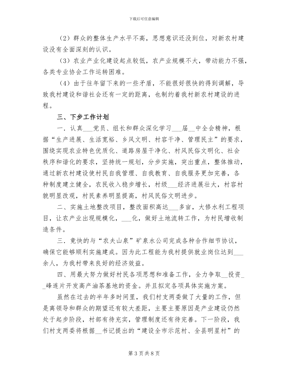 2024年新农村建设的工作总结_第3页