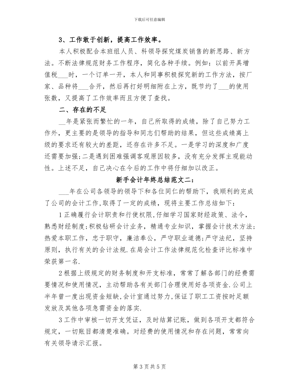 2024年新手会计工作总结范文_第3页