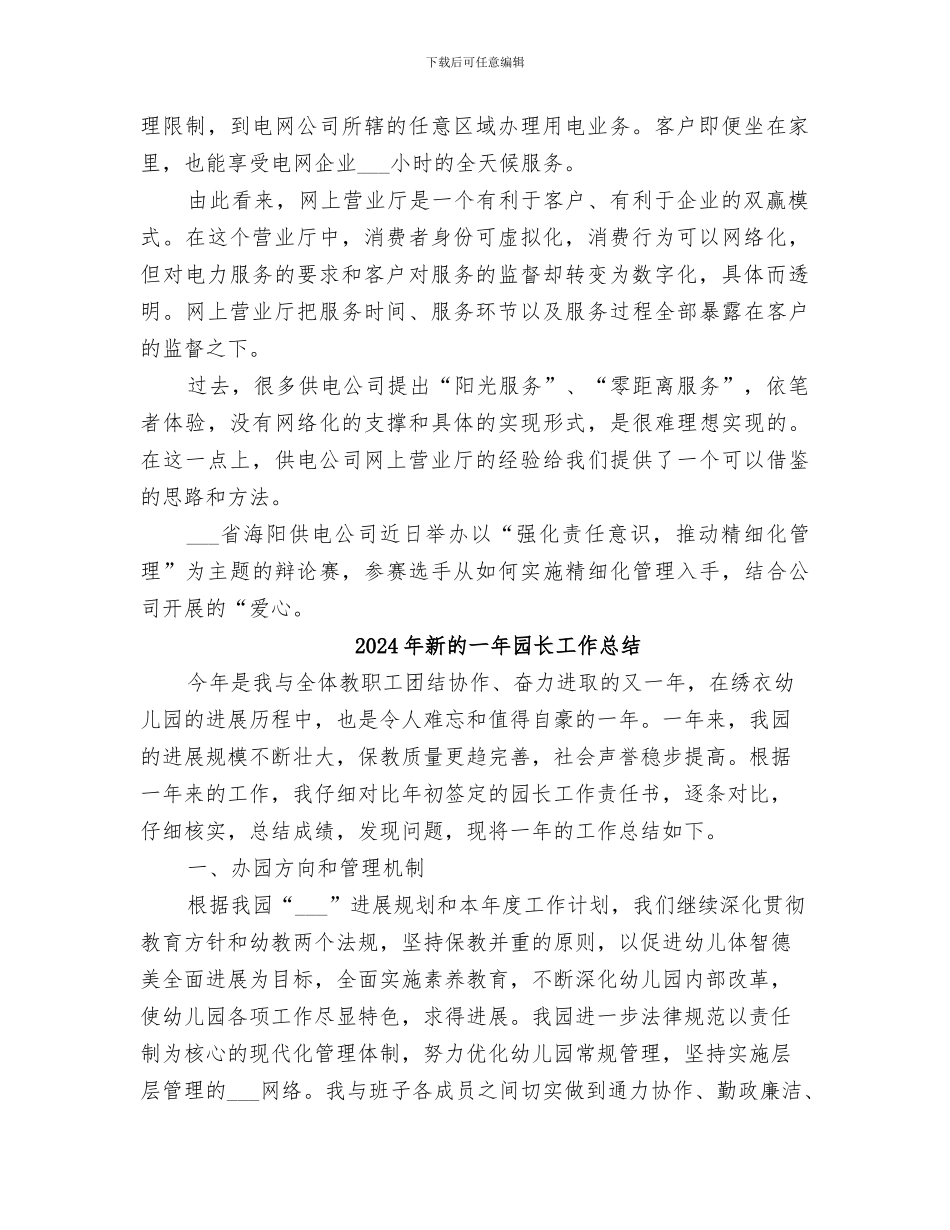 2024年新电力与新服务下的新实践工作总结_第2页