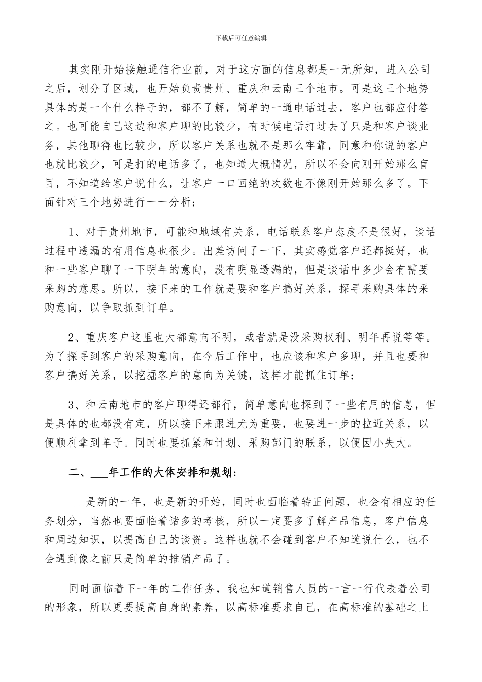 2024年新销售员销售工作总结_第2页