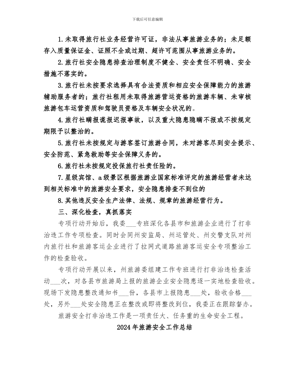 2024年旅游委打非治违工作总结_第2页