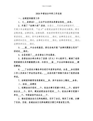 2024年普法办年终工作总结