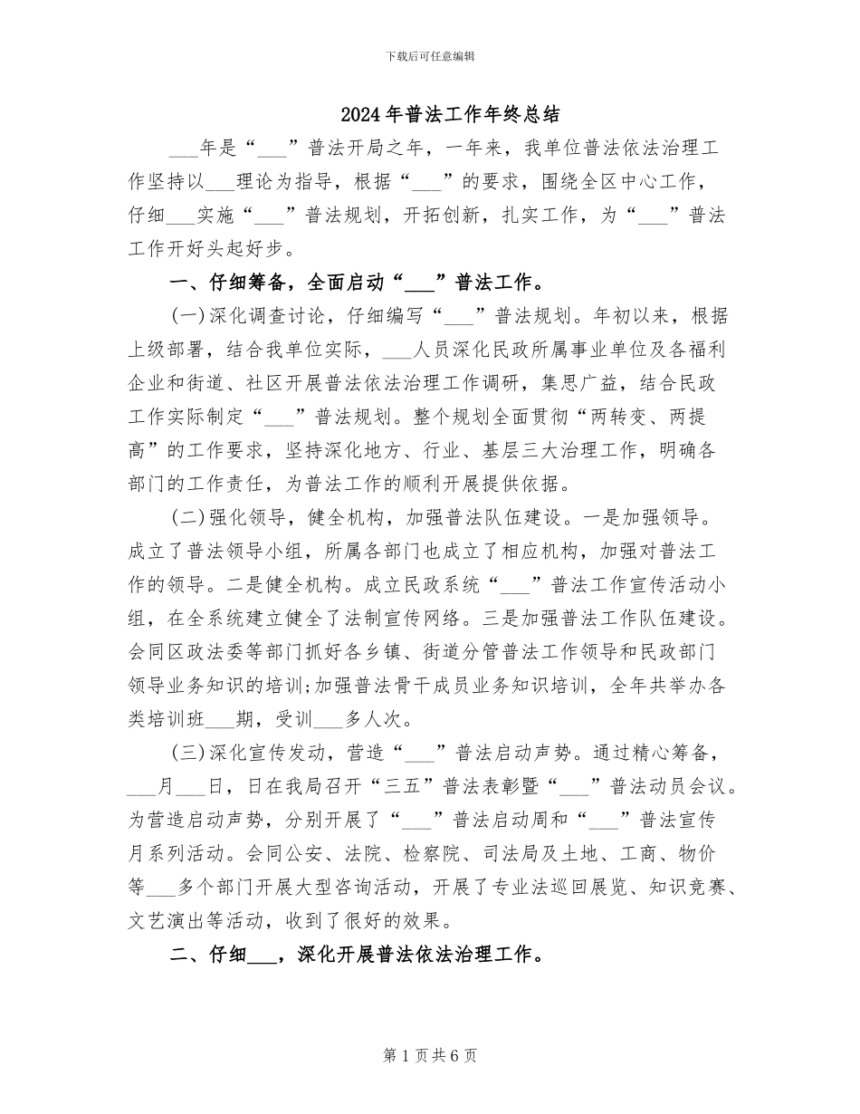 2024年普法工作年终总结_第1页