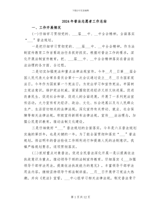 2024年普法志愿者工作总结