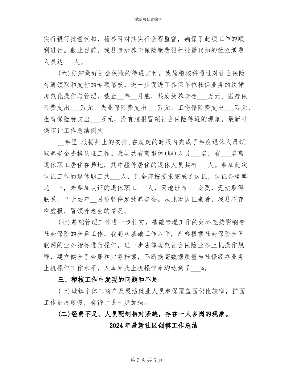 2024年最新社保审计工作总结例文_第3页