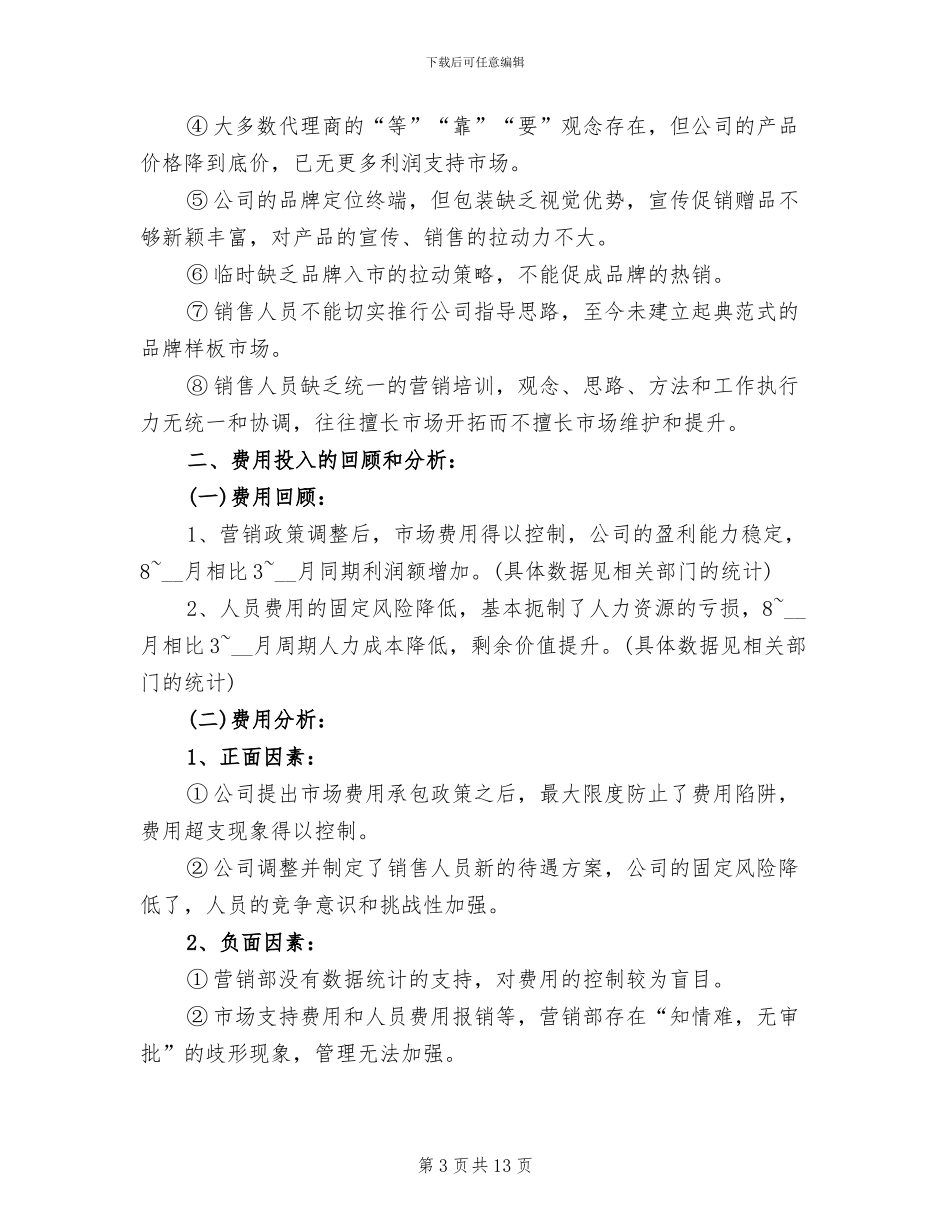 2024年最新营销总监年终工作总结_第3页