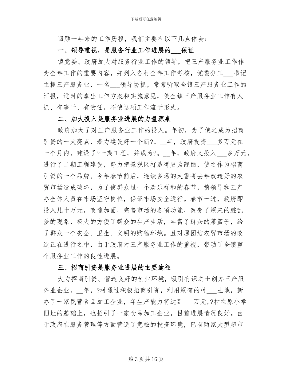 2024年服务业发展工作总结_第3页