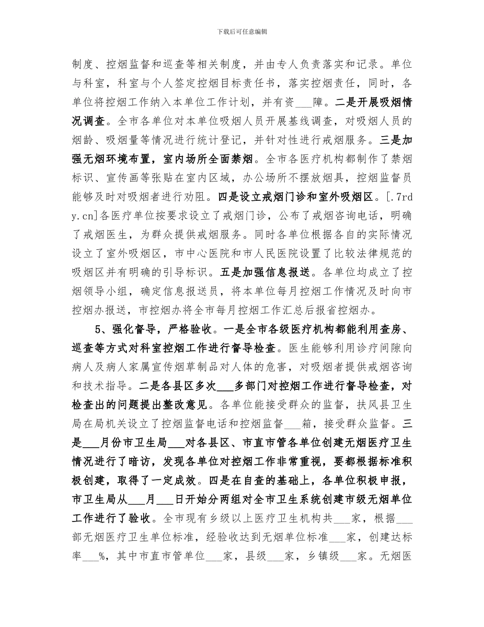 2024年机关单位控烟工作工作总结_第3页
