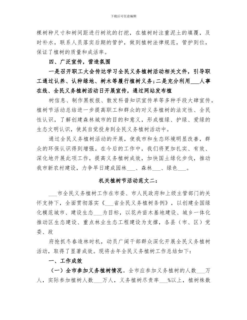 2024年机关植树节活动总结_第2页