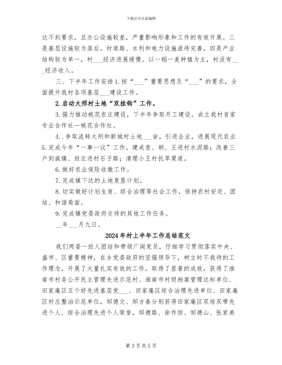 2024年村上半年工作总结及下半年工作计划_第3页