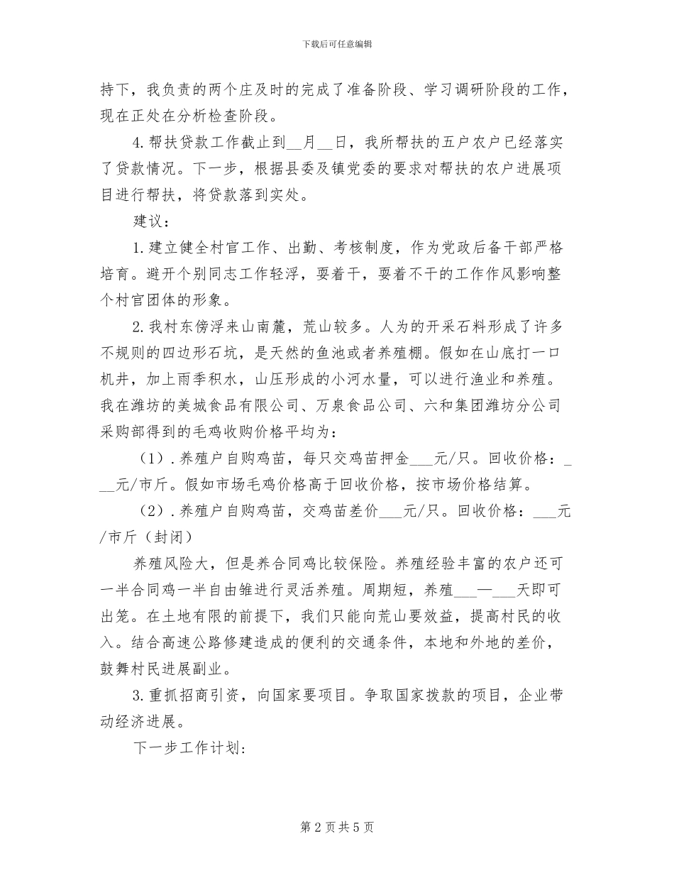 2024年村主任助理年终工作总结_第2页