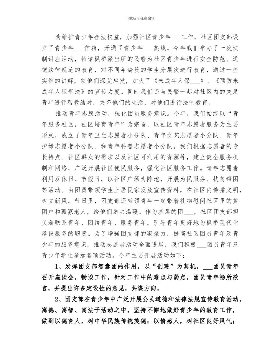 2024年村团支部工作总结优秀_第2页