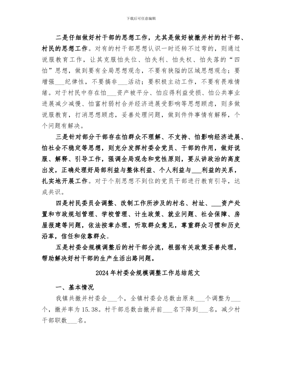 2024年村委会规模调整工作总结_第3页