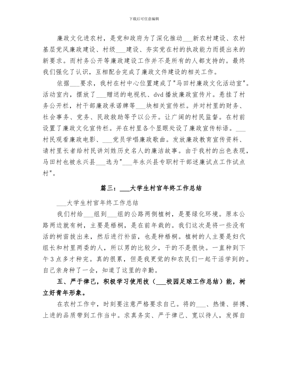 2024年村官个人年终总结大全_第3页