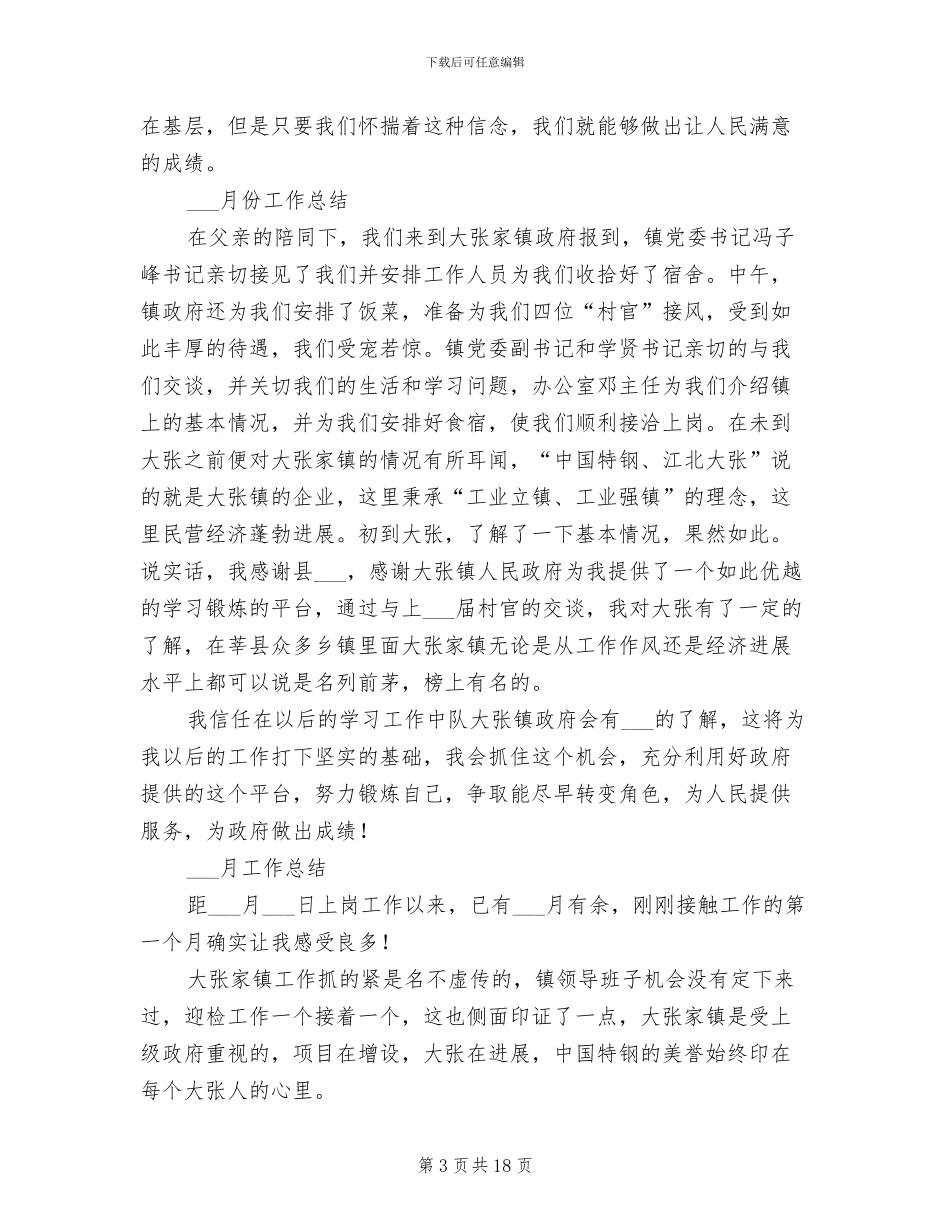 2024年村官年度工作总结_第3页