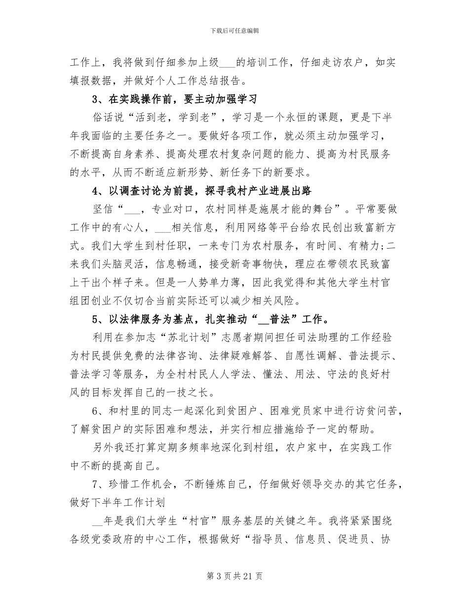 2024年村官月工作总结_第3页