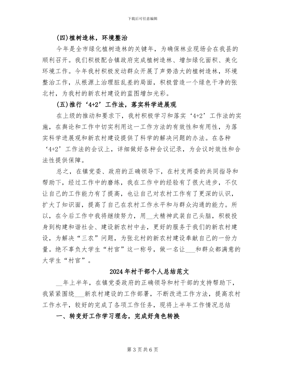 2024年村干部个人总结_第3页