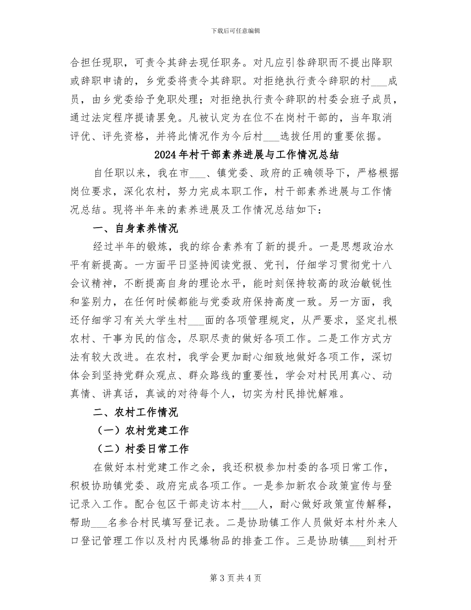 2024年村干部管理工作总结_第3页