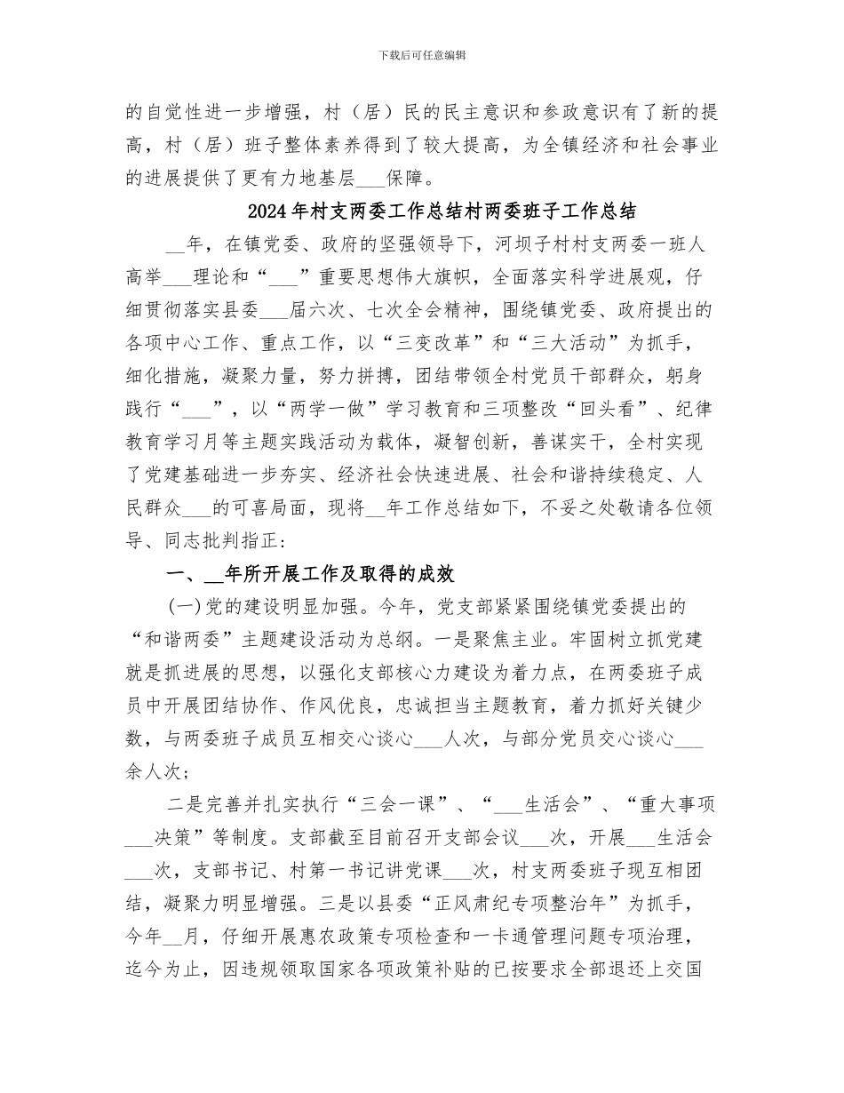 2024年村支“两委”换届选举工作总结_第3页