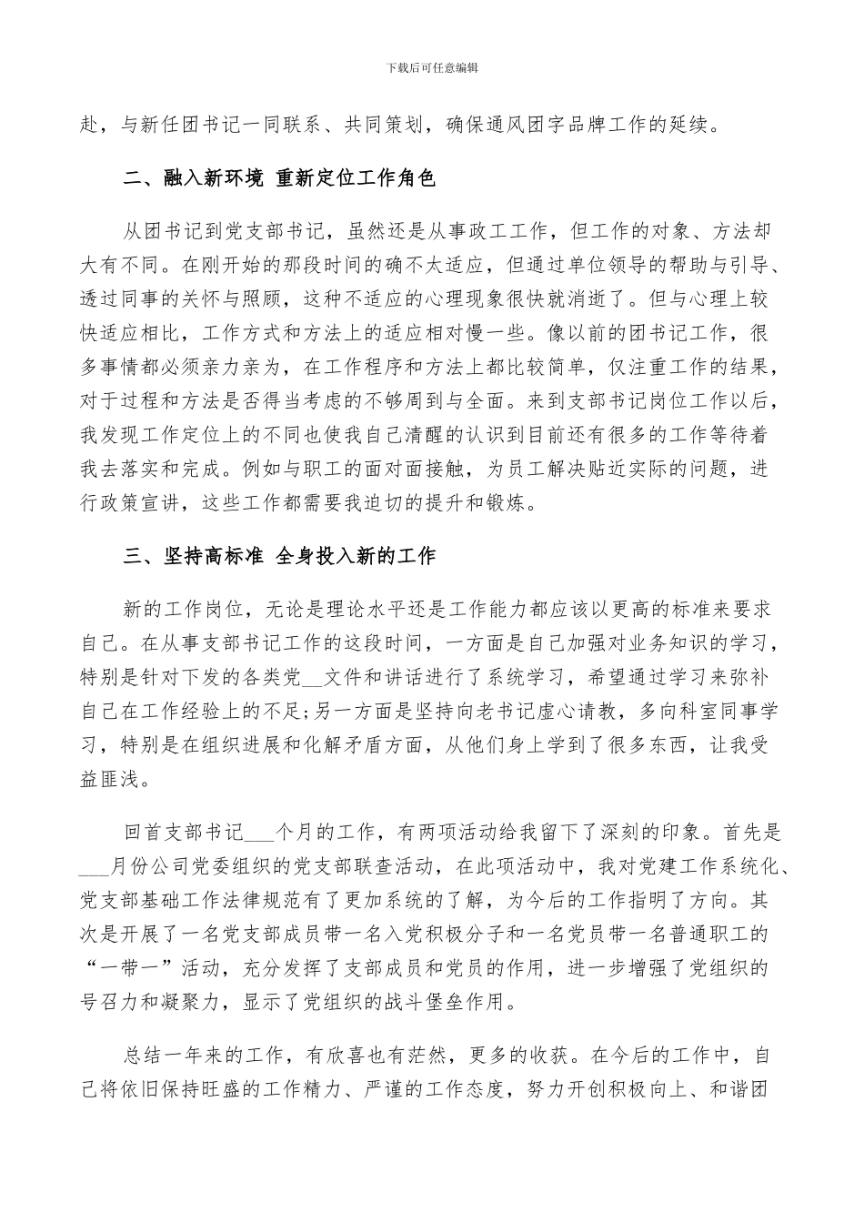 2024年村支部书记总结精选_第2页