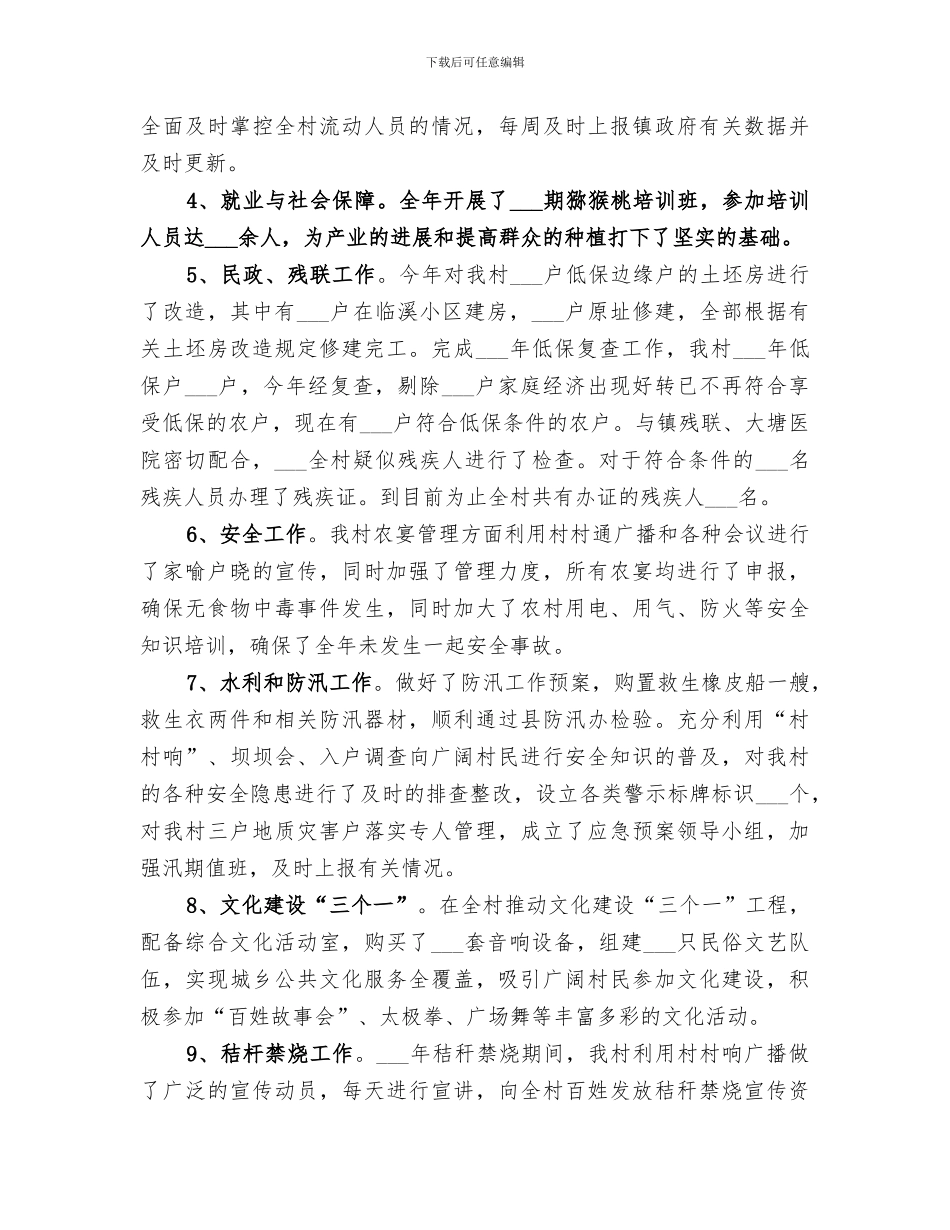 2024年村支部委员会工作总结_第3页