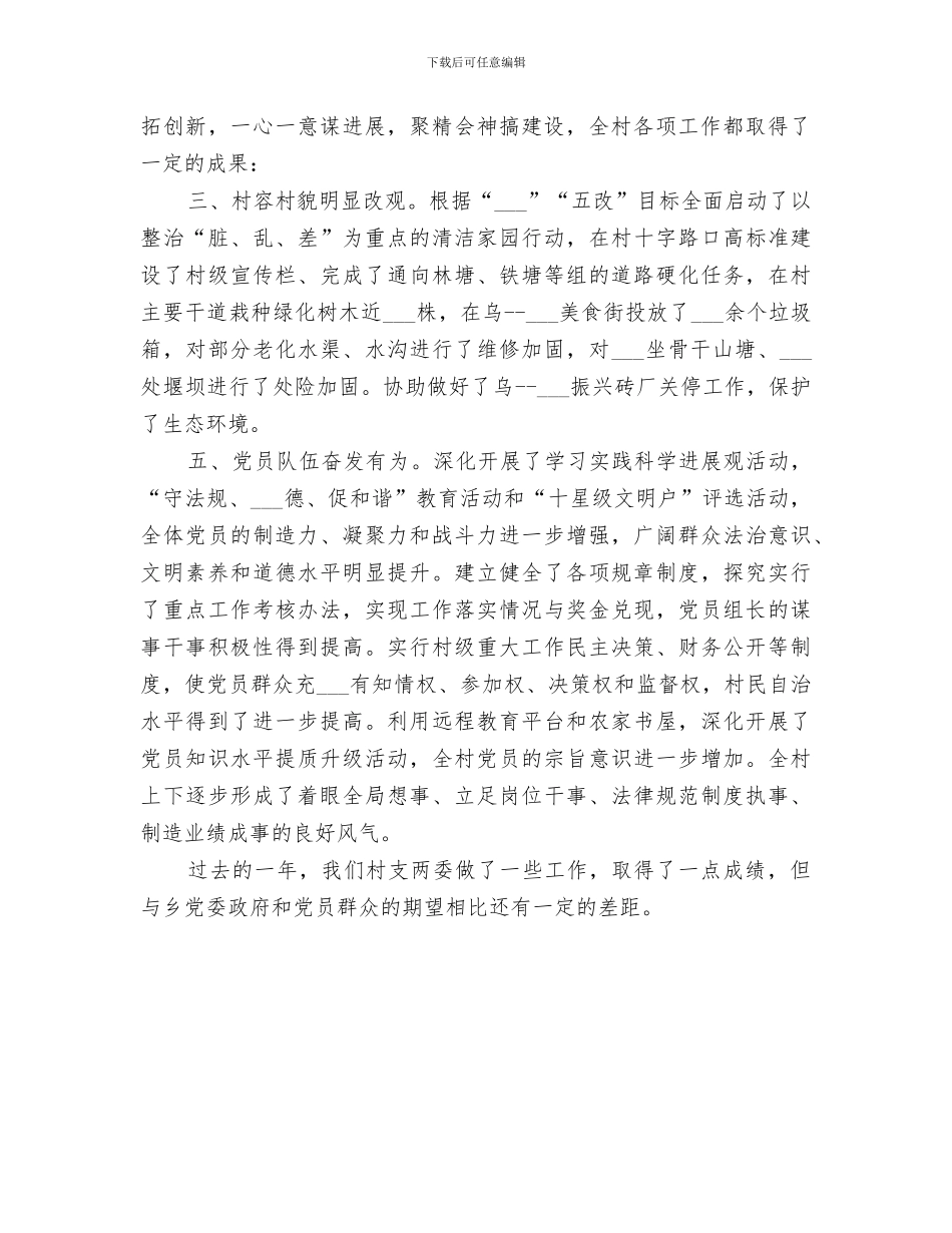 2024年村支部委员会年终工作总结范文_第3页
