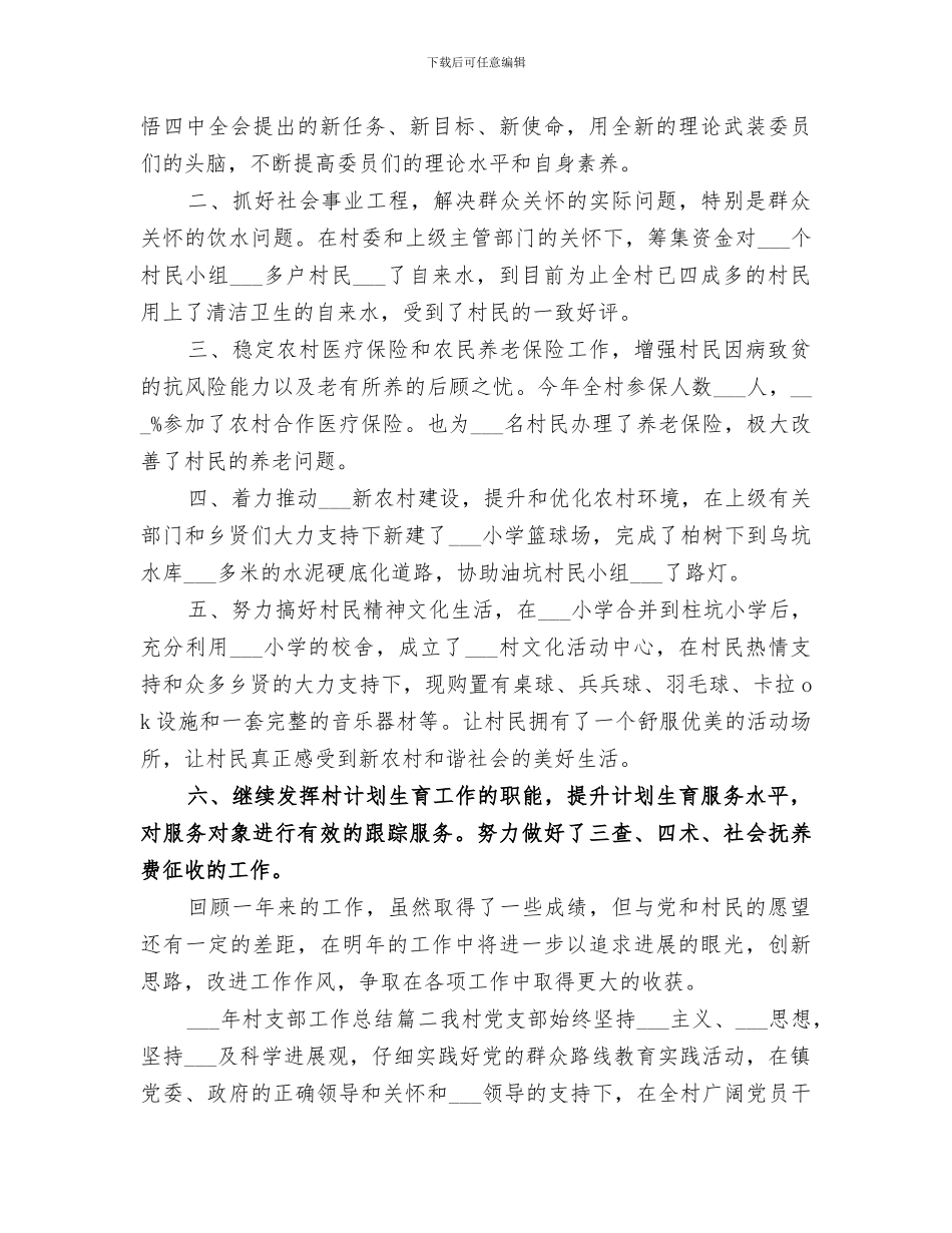 2024年村支部委员会的年终工作总结_第3页