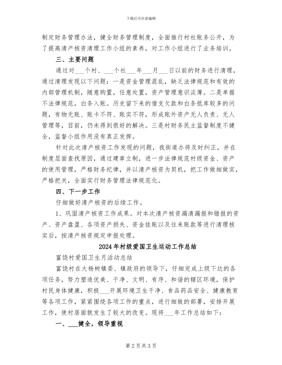 2024年村级清产核资工作总结_第2页