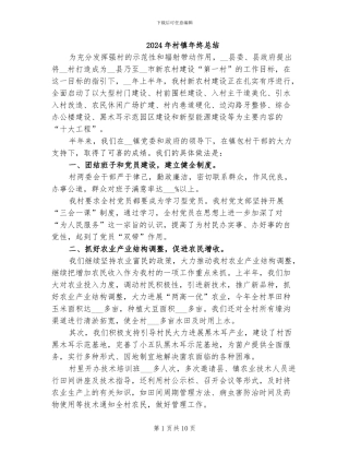 2024年村镇年终总结