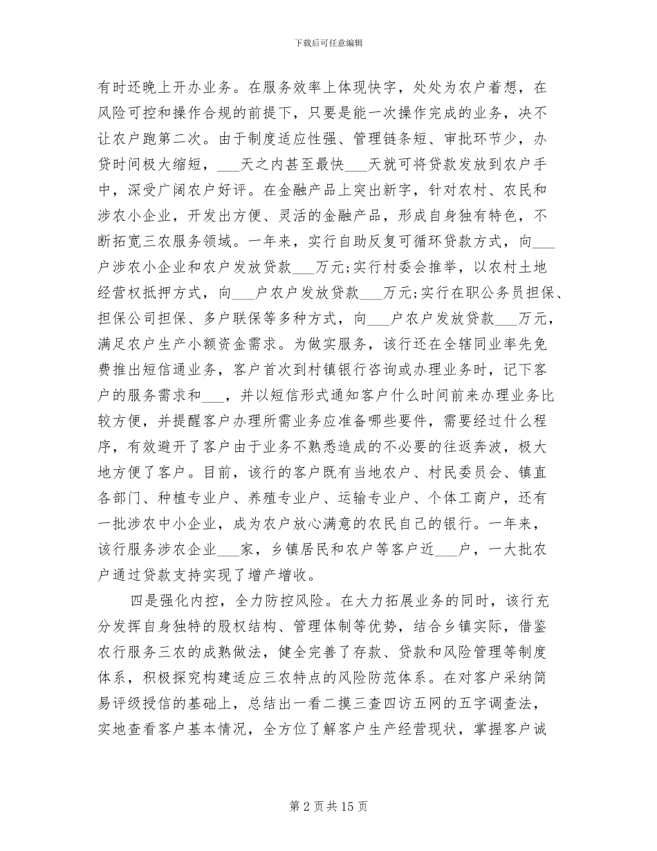 2024年村镇银行发展工作总结_第2页