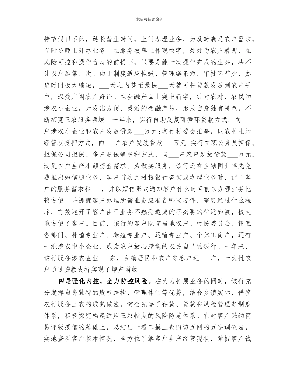 2024年村镇银行发展工作总结范文_第2页