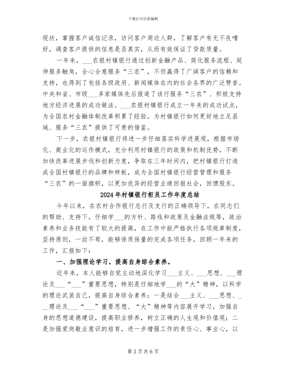 2024年村镇银行年终总结二_第3页